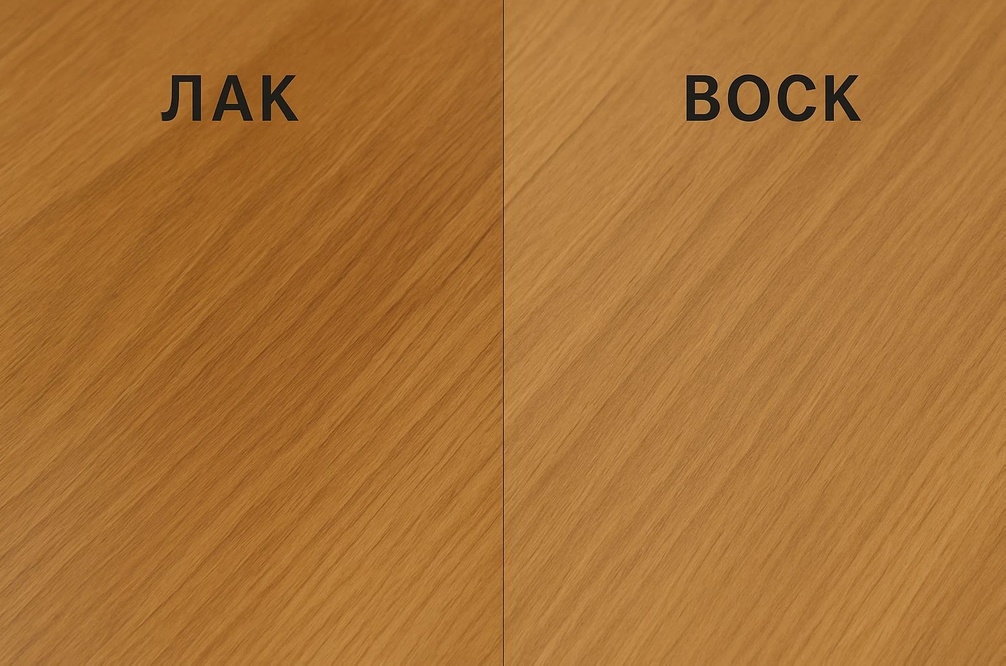 паркетная доска после обработки лаком и воском