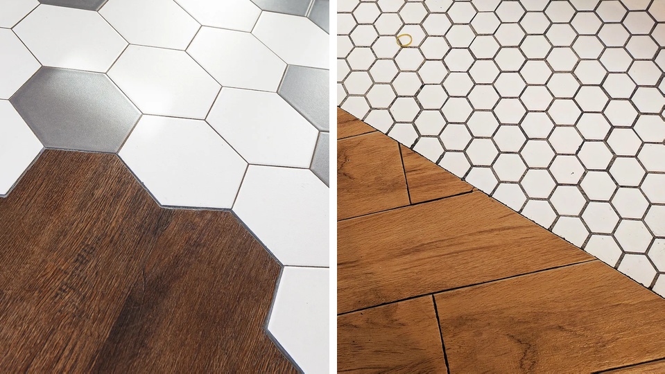 стыковка плитки и ламината в квартире